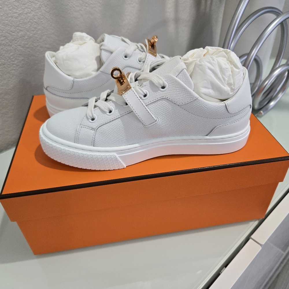 Hermes Day Sneaker in Blanc (white) Size 34 - Picture 3 of 8